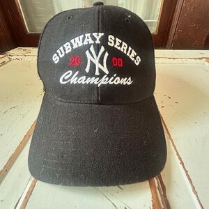 VINTAGE New York Yankees Hat Cap Snap Back Subway World Series Champions 2000